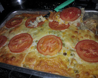 Torta cremosa de frango de liquidificador