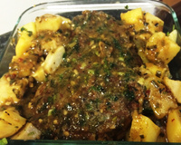 Pernil suíno na pressão