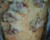 Filé de frango recheado com molho de creme de milho