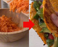 Wrap caseiro com cenoura para um café da manhã, lanche ou jantar SEM FARINHA: receita simples e fácil de fazer