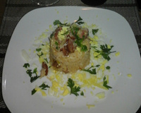 Arroz com lingüiça