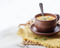 Sopa de fubá com ovos