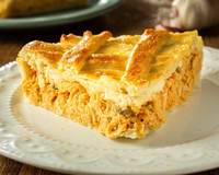 O legítimo empadão de frango para o Natal: massa amanteigada e recheio cremoso