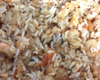 Risoto de camarão delicioso