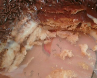 Pavê de chocolate preto e chocolate branco