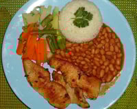 Frango grelhado com legumes