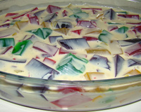 Gelatina colorida sem carboidrato