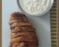 Picanha assada com creme parmesão