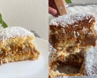 Este bolo de doce de leite com coco é tão delicioso que você não vai querer dividir com mais ninguém!