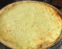 Quiche de queijo e alho poró