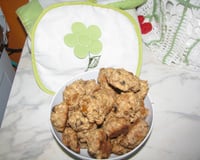 Biscoito vitaminado de aveia com chocolate ou uvas passa