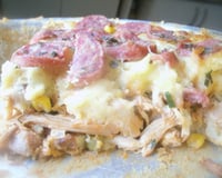 Torta cremosa de frango de liquidificador