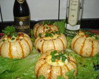 Minimoranga com carne de sol e queijo coalho