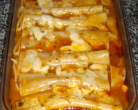 Canelone de frango com catupiry