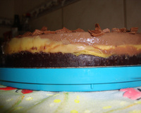 Torta de maracujá com chocolate