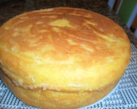 Bolo de fubá com trigo e flocao