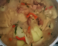 Feijão branco com dobradinha