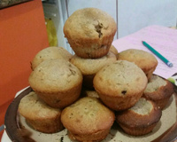 Muffin de banana com canela