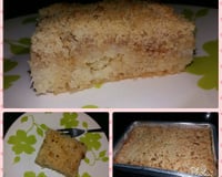 Cuca de banana com farofa