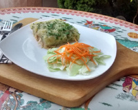 Escondidinho de frango com batata doce