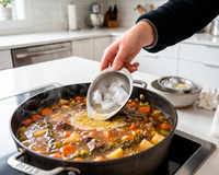 O truque do gelo na gordura de sopas e caldos funciona mesmo? TudoGostoso ensina quando vale a pena usar