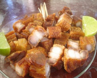 Panceta frita com alho