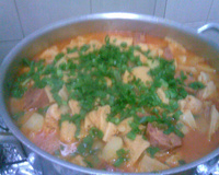 Bucho com batata e paio da Silvia