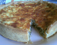 Quiche de espinafre e mussarela