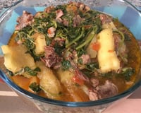 Rabada com batata e agrião