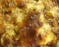 Filé de tilápia com batatas e requeijão ao forno