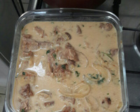 Lagarto com creme de cebola