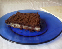 Bolo prestígio de farofa de açúcar