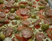 Pizza de pão de forma