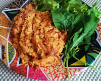 Risoto de carne seca com abóbora