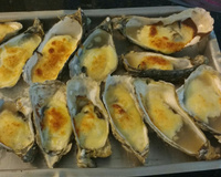 Ostras gratinadas com requeijão