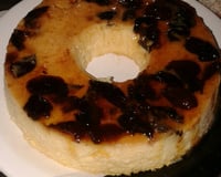 Pudim de leite condensado com calda de ameixa