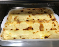 Creme de milho com peito de frango desfiado do Lúcio Cezar