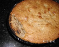 Bolo de aveia com banana e coco