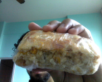 Torta hiperprotéica de frango com milho