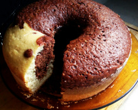 Bolo simples de água para o lanche da tarde