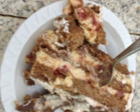 Bolo de chocolate com morango