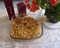 Salada de soja e quinoa