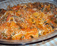 Berinjela à milanesa com molho de tomate