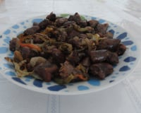 Coração de frango assado