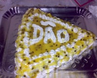 Bolo delicioso de mousse de maracujá