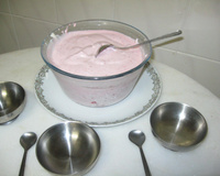 Delicioso sorvete de morango