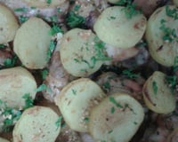 Coxinha de frango assado com batata