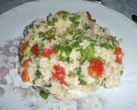 Risoto de Tomate com Manjericão