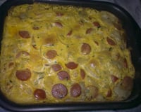 Torta cremosa de salsicha