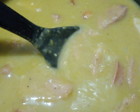 Sopa de ervilha com calabresa e bacon